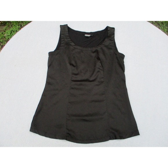 DKNY Sleeveless Tank Top Women's Size XS Silky Black Bodycon Y2K Business - Picture 2 of 14